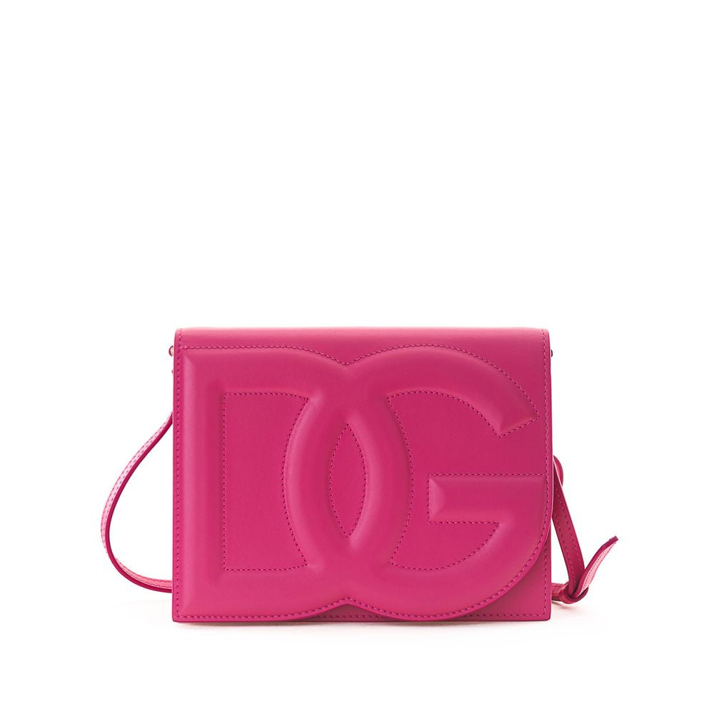 Pink Leather Crossbody Bag