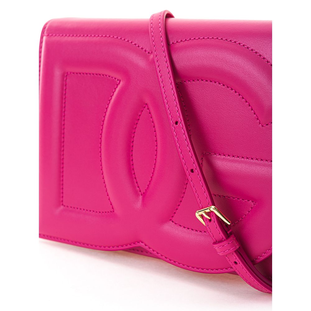 Pink Leather Crossbody Bag