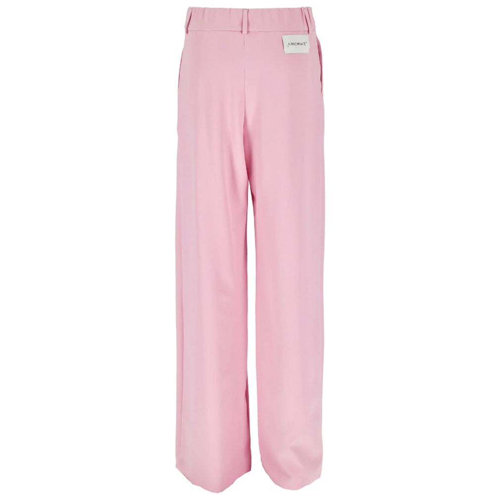 Pink Polyester Jeans & Pant