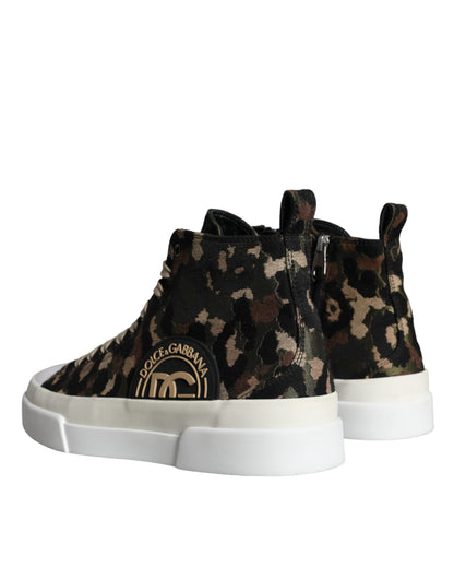 Multicolor Camouflage High Top Sneaker Shoes