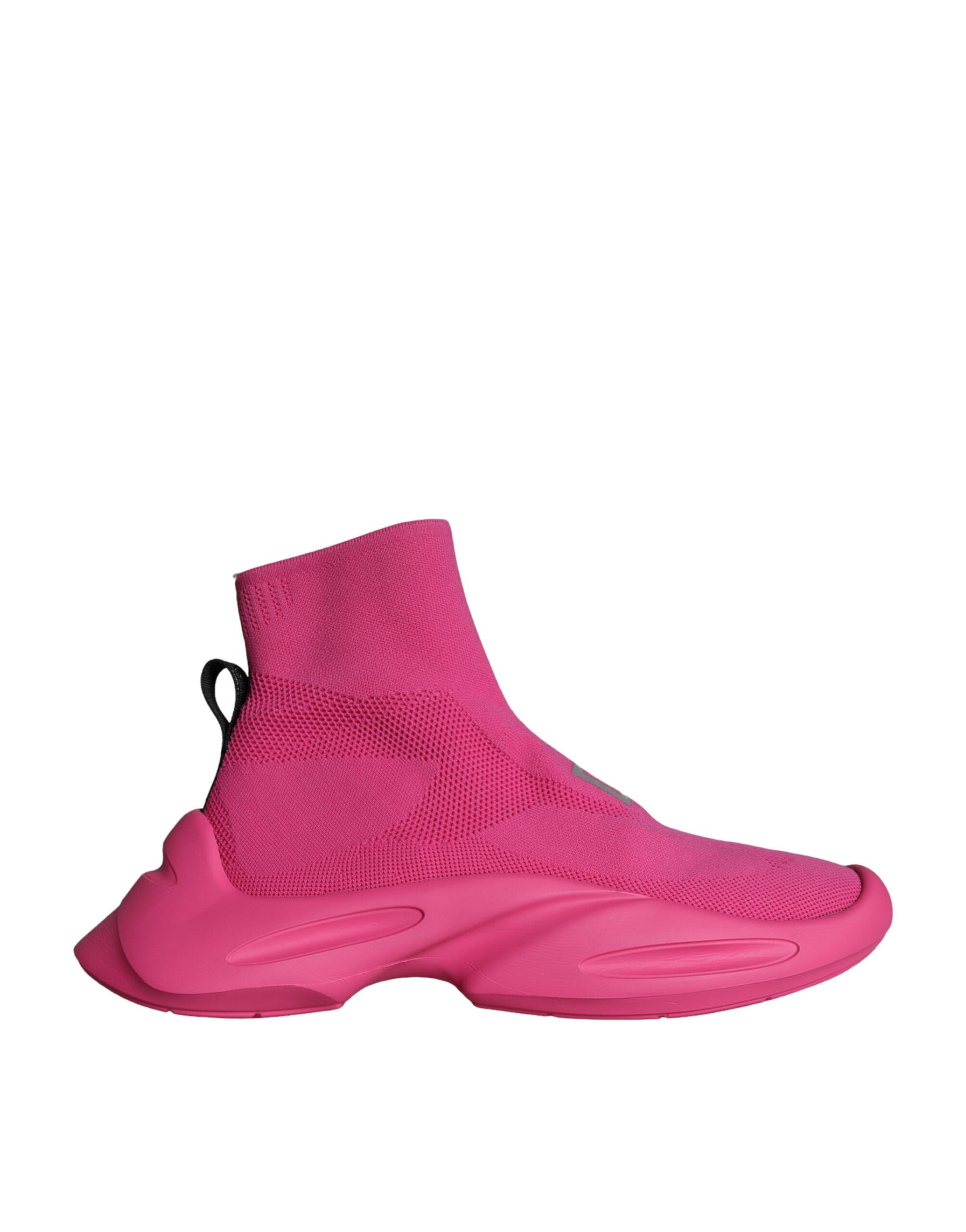 Pink Logo Print Slip On Socks Sneakers Shoes