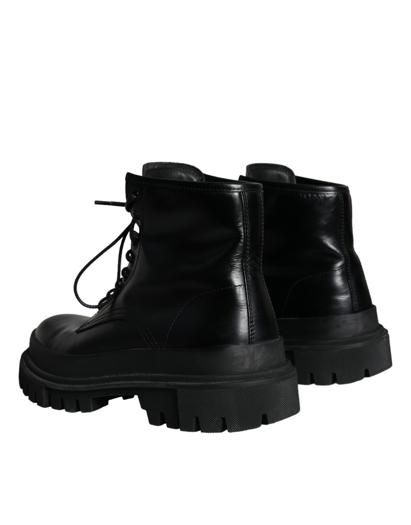 Black Lace Up Trekking Ankle Boots Men Shoes