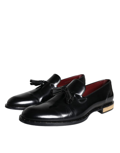 Black Calf Leather Loafer Mens Dress Shoes