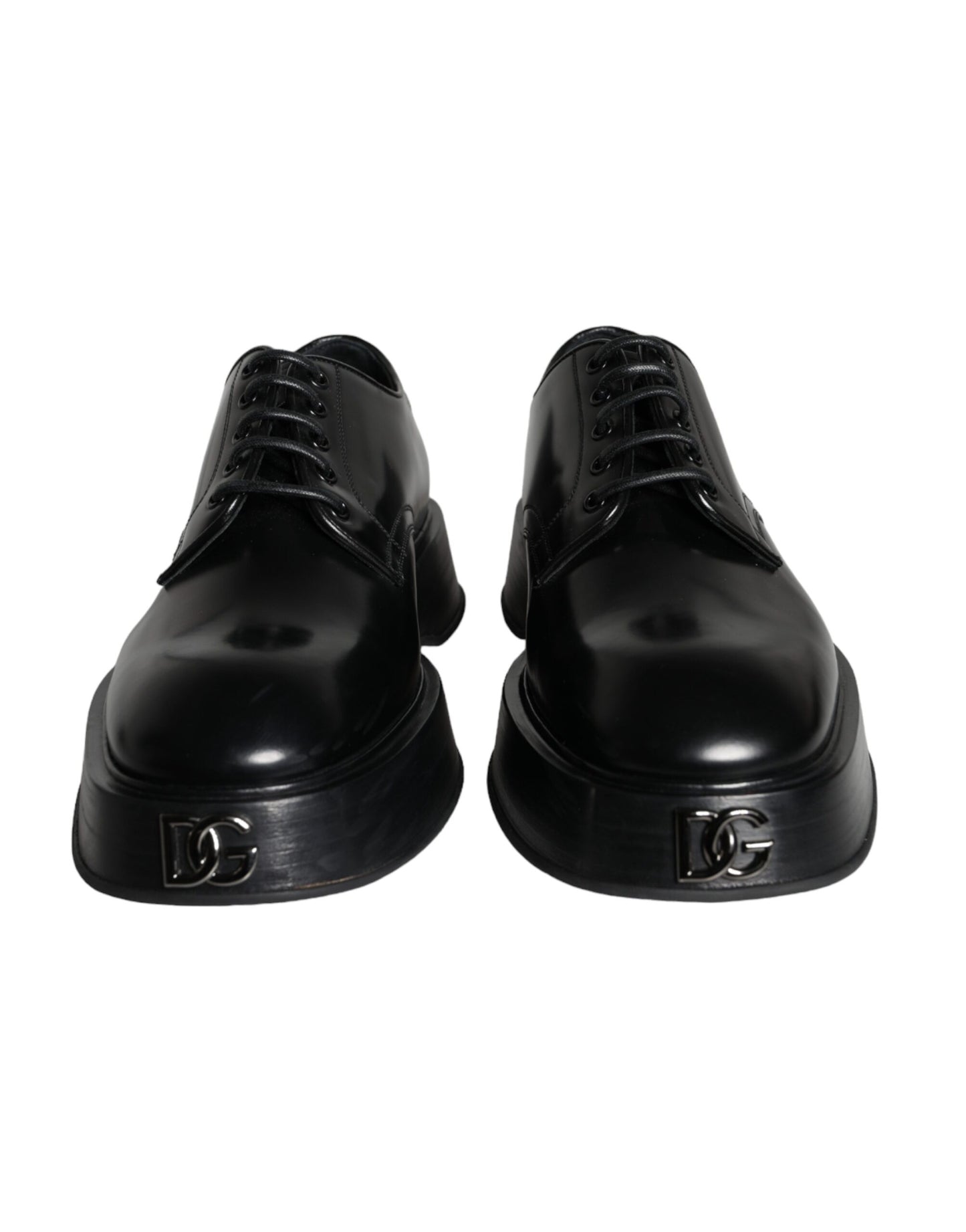 Black Calf Leather Derby Formal Dress Shoes