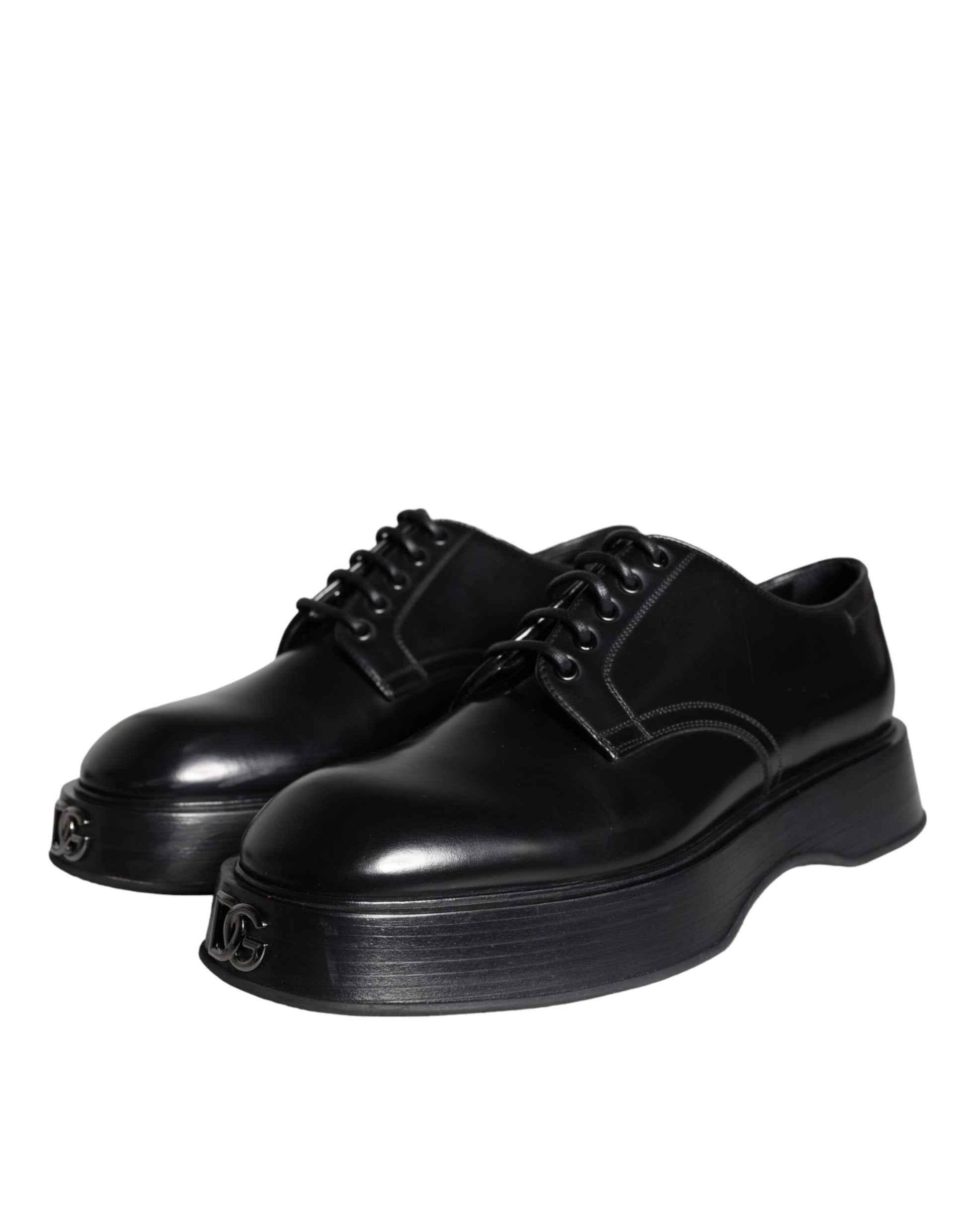 Black Calf Leather Derby Formal Dress Shoes