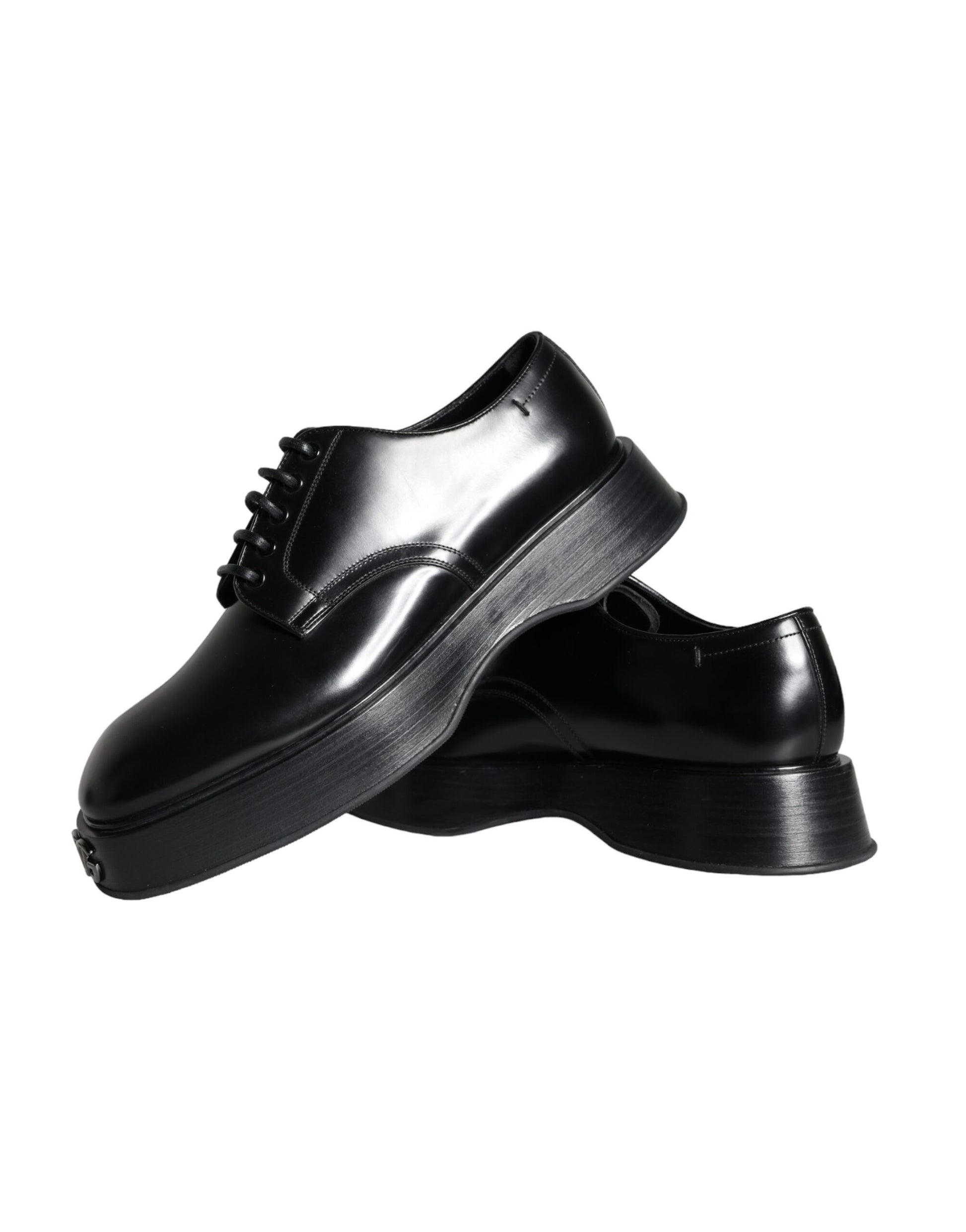 Black Calf Leather Derby Formal Dress Shoes