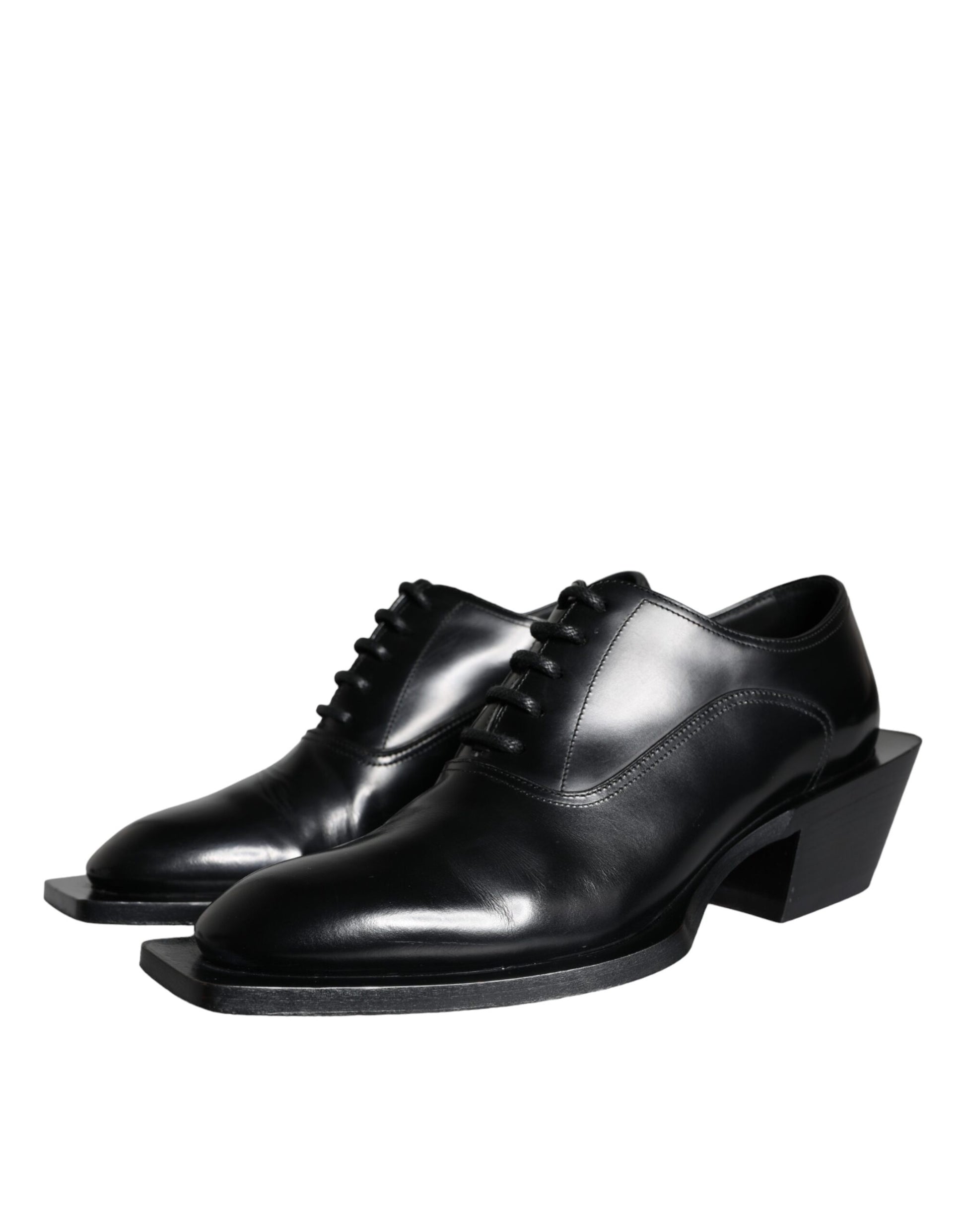 Black Calfskin Leather Derby Dress Men Shoes