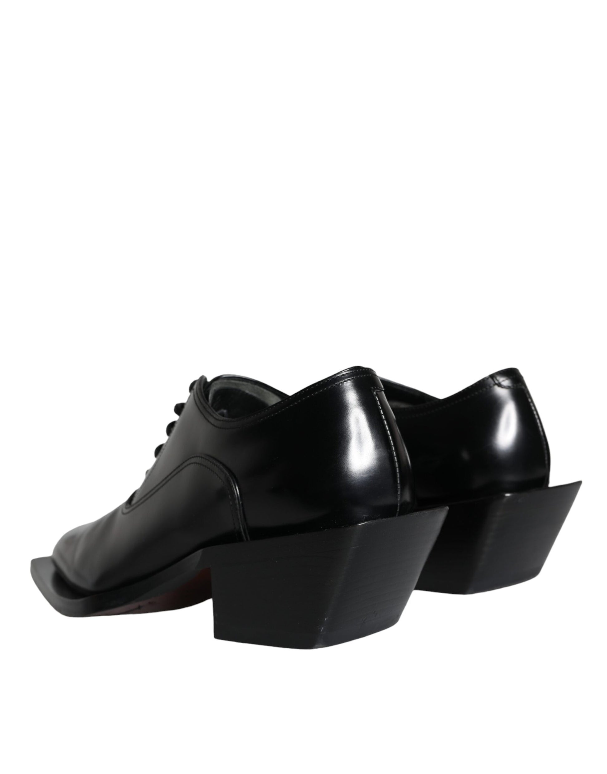 Black Calfskin Leather Derby Dress Men Shoes