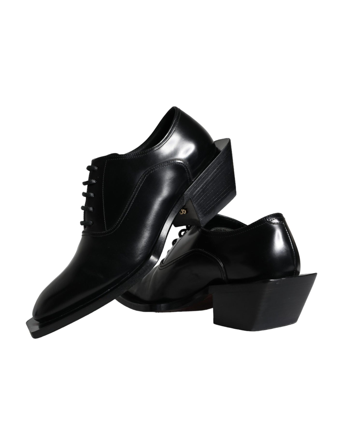 Black Calfskin Leather Derby Dress Men Shoes