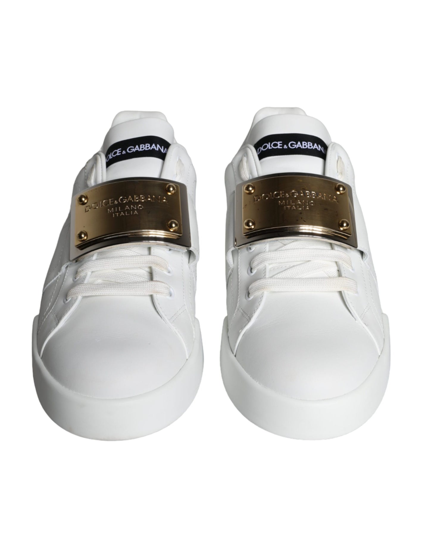 White Portofino Logo Plaque Sneakers Shoes