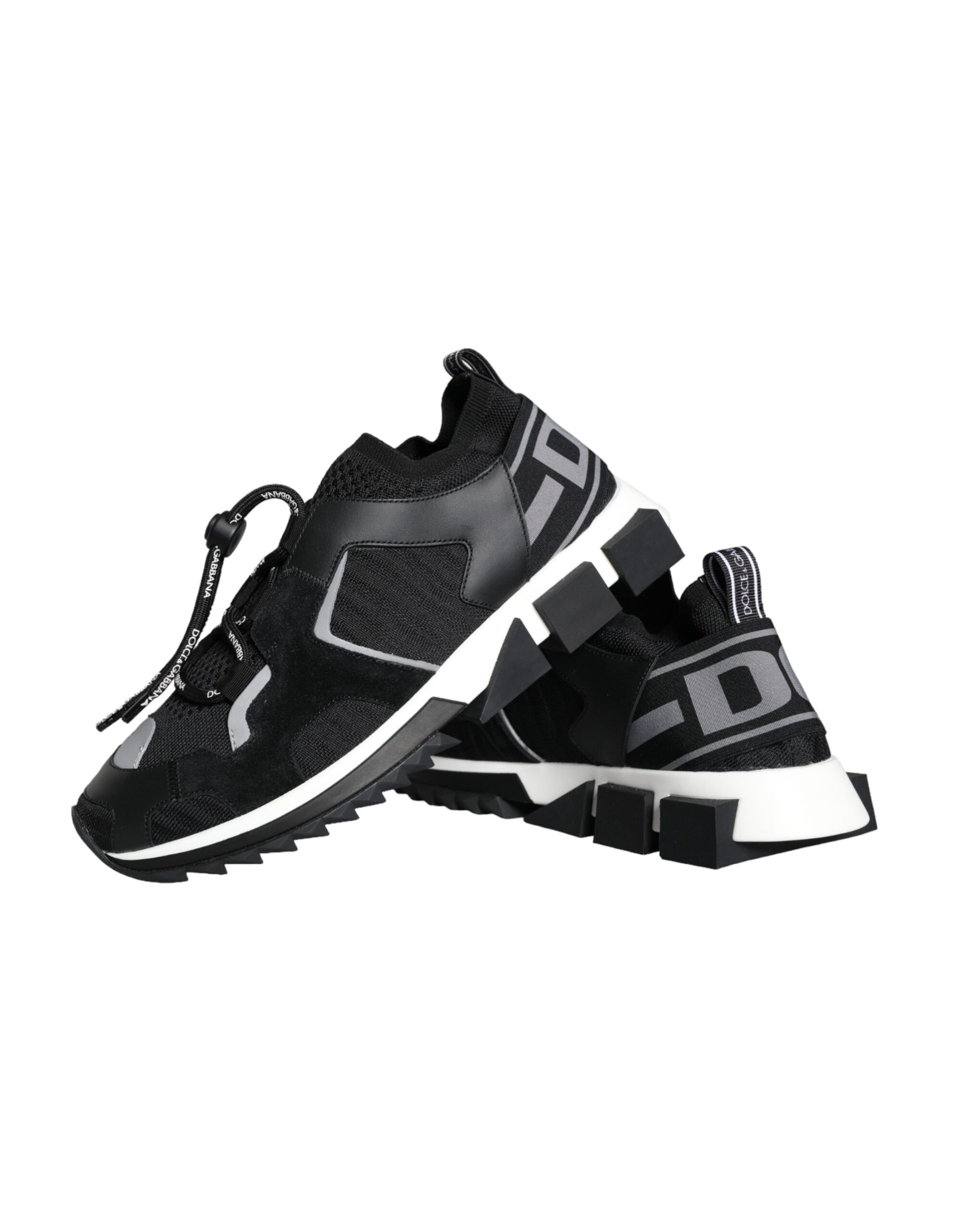 Black White Logo Sorrento Mens Sneakers Shoes