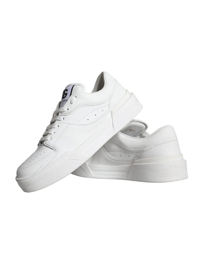 White Miami Leather Low Top Sneakers Shoes