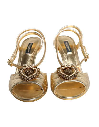 Gold Devotion Embellished Keira Sandals Shoes