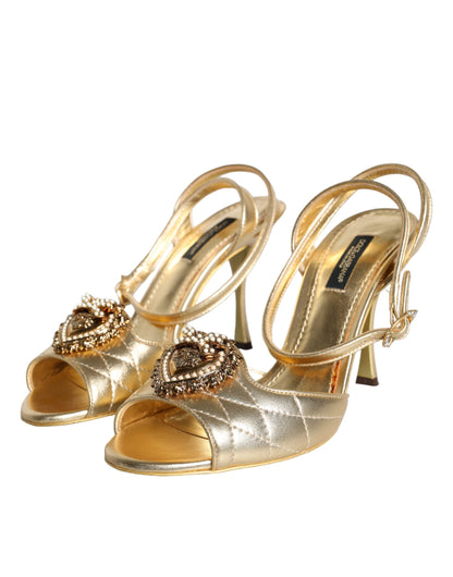 Gold Devotion Embellished Keira Sandals Shoes