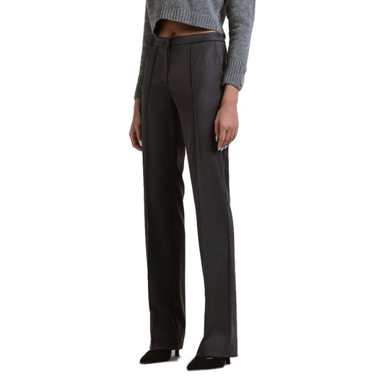 Gray Polyester Jeans & Pant