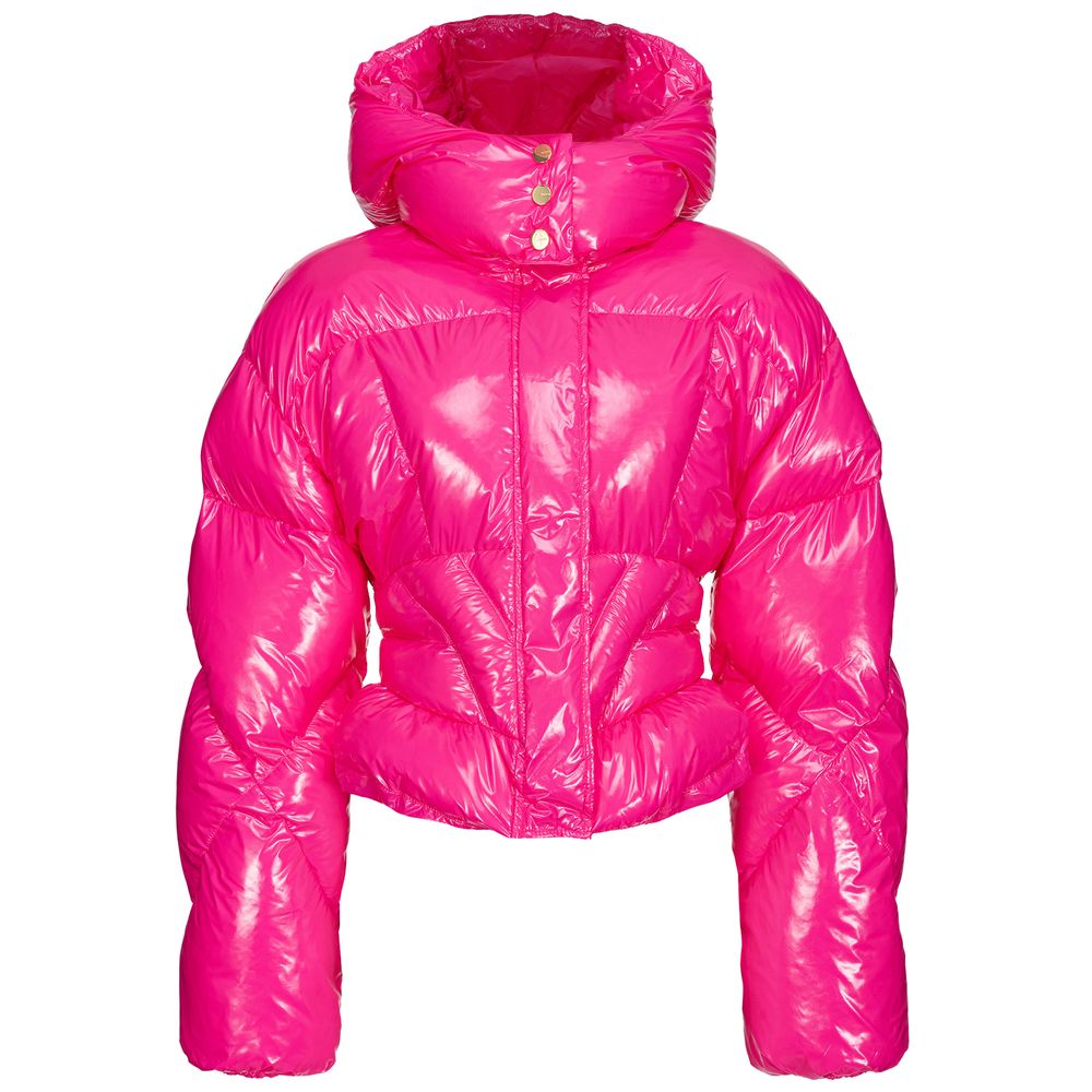 Fuchsia Nylon Jackets & Coat