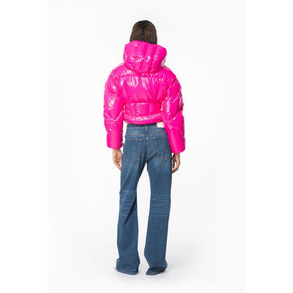 Fuchsia Nylon Jackets & Coat