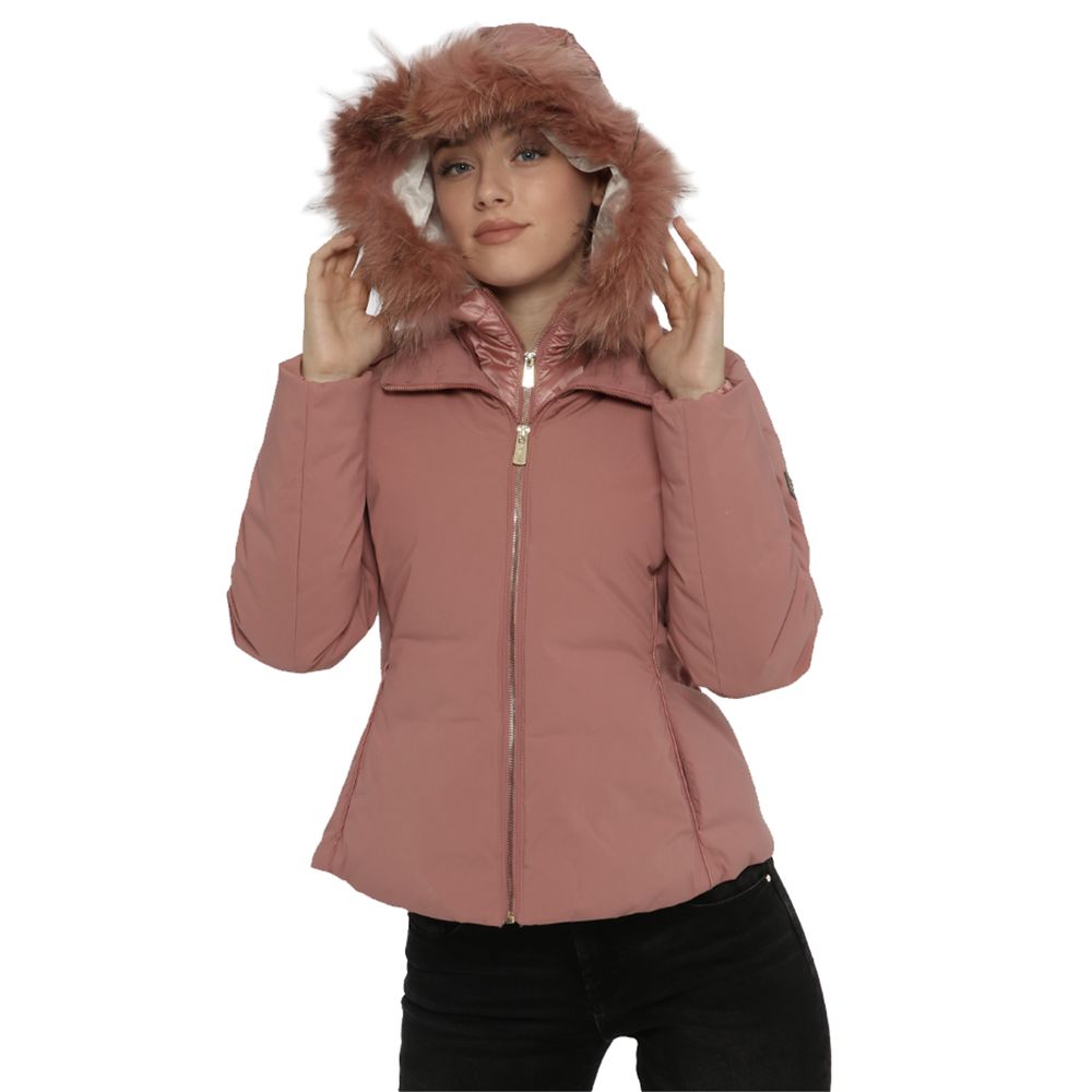 Pink Nylon Jackets & Coat