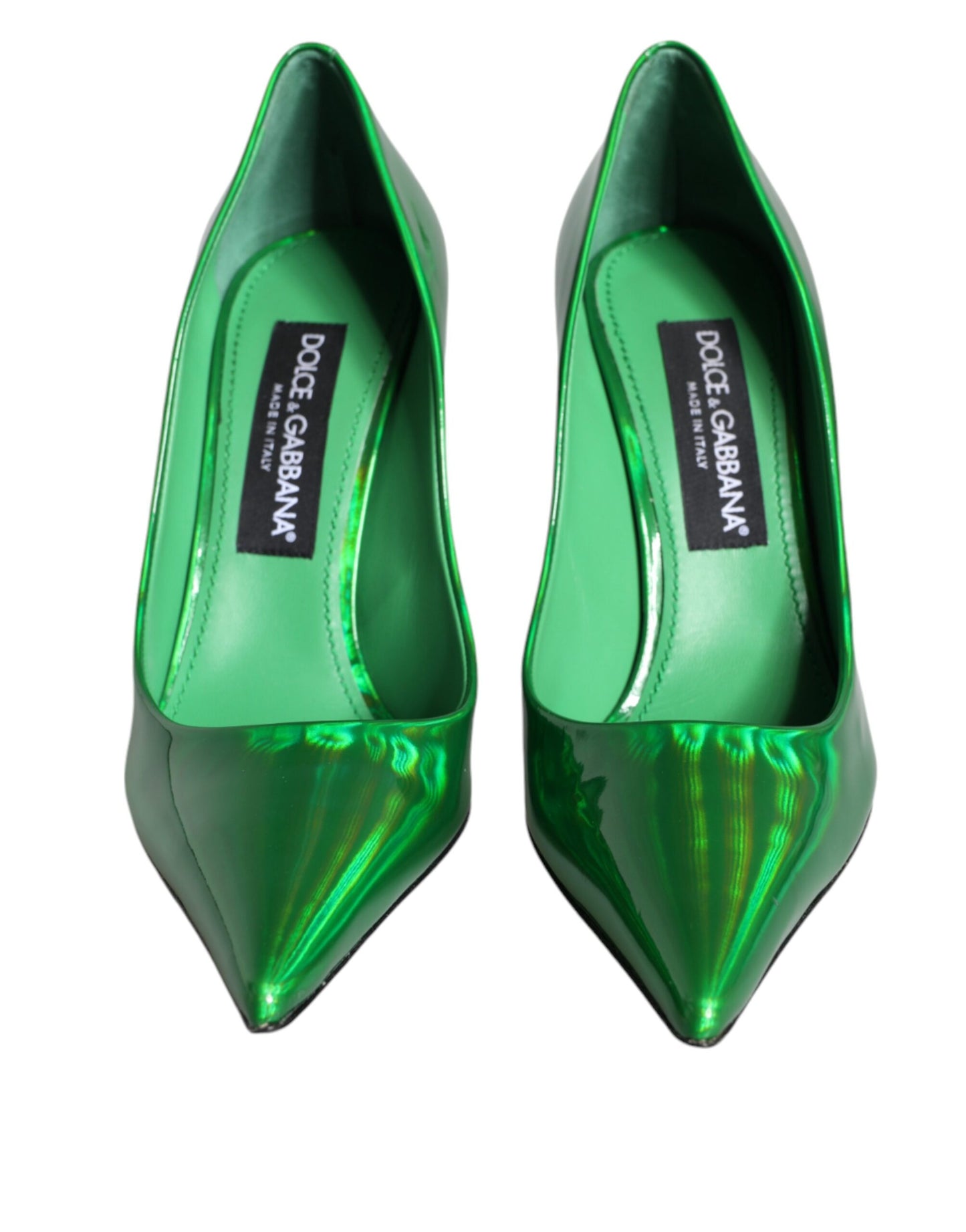 Green Patent Leather High Heels Pumps Shoes