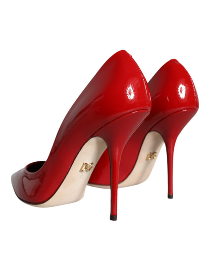 Red Patent Leather High Heels Pumps Shoes