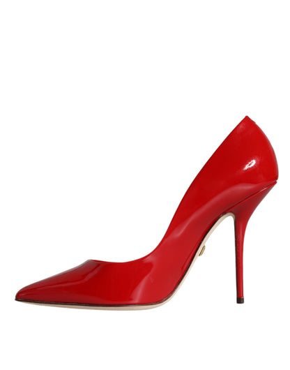 Red Patent Leather High Heels Pumps Shoes