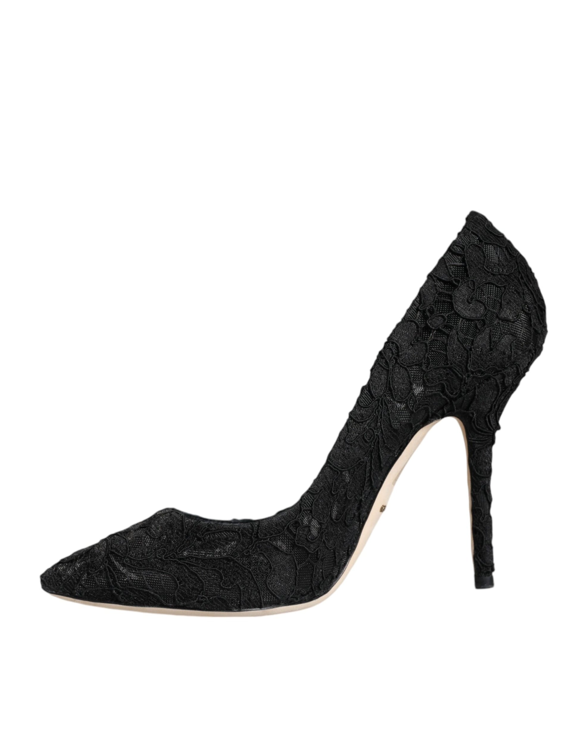 Black Taormina Lace Bellucci Pumps Shoes