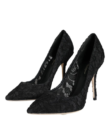 Black Taormina Lace Bellucci Pumps Shoes