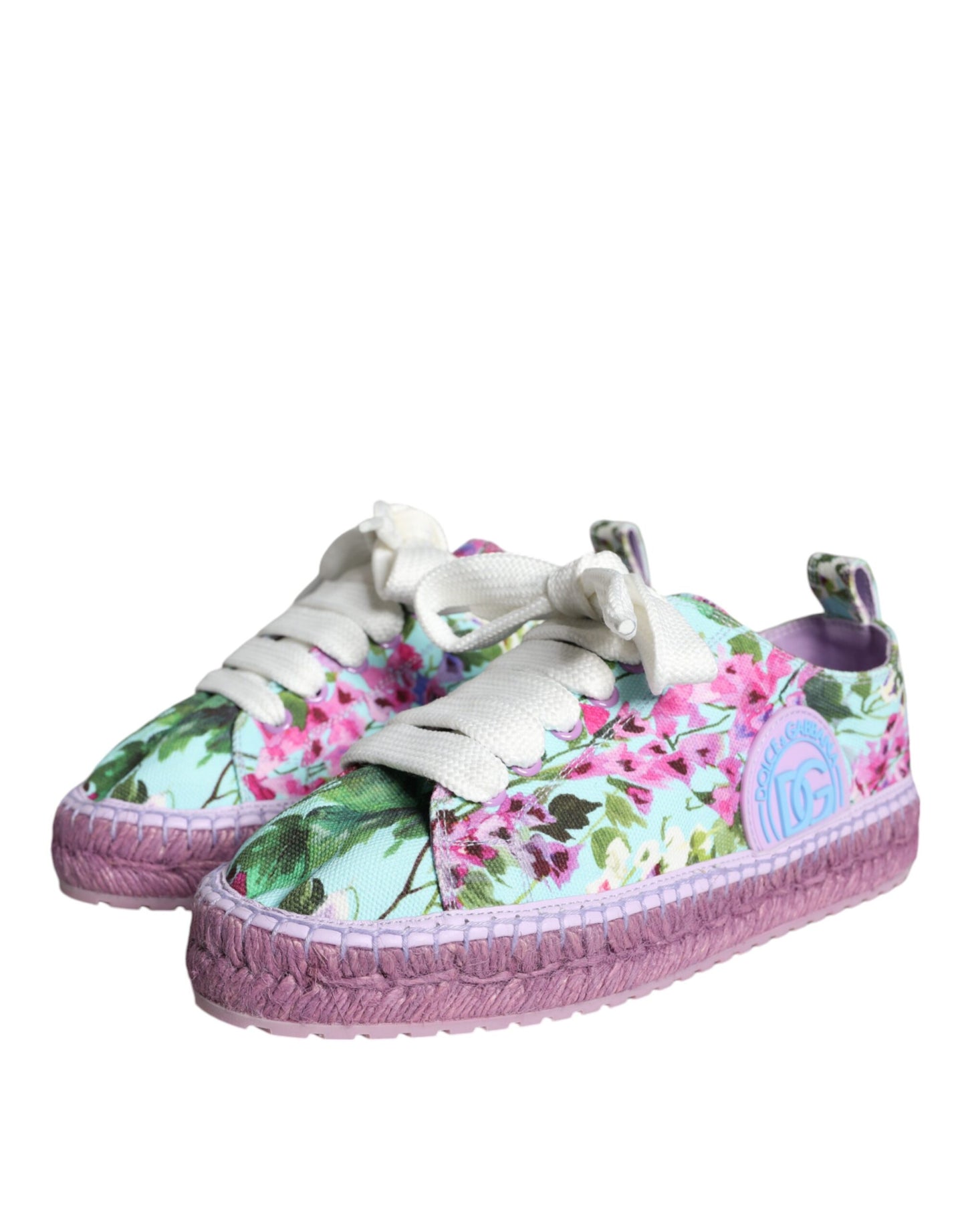 Multicolor Canvas Floral Espadrilles Sneakers Shoes