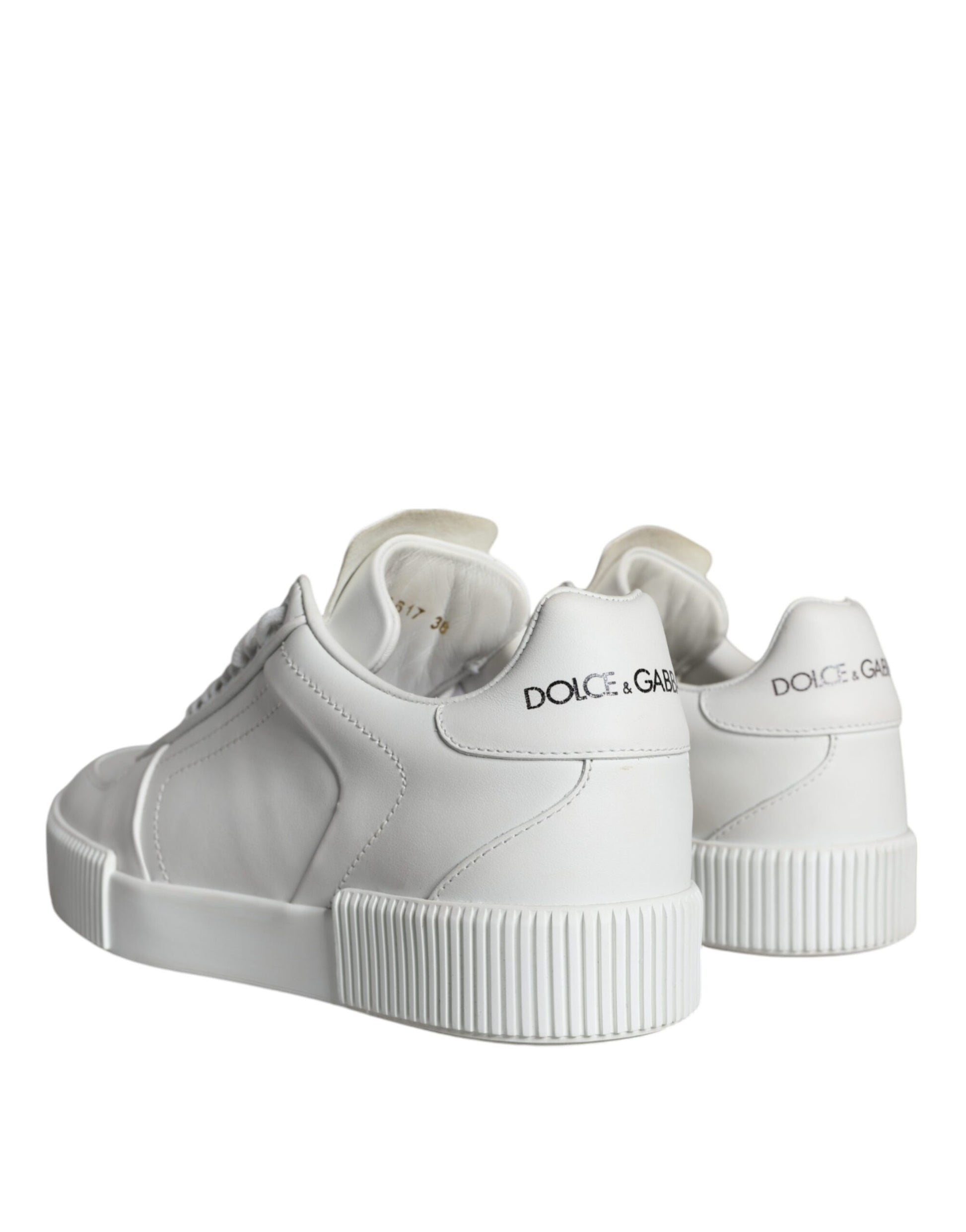 White Calfskin Leather Miami Low Top Sneakers Shoes