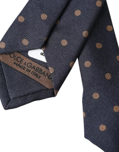 Black Dotted Fantasy Silk Adjustable Men Tie