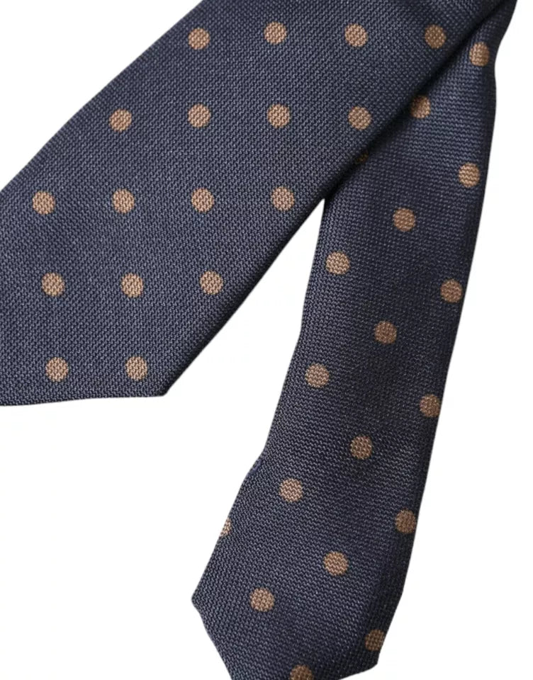 Black Dotted Fantasy Silk Adjustable Men Tie