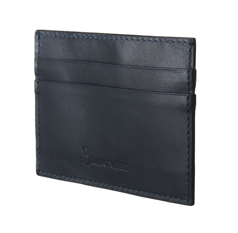 Elegant Blue Leather Men's Wallet