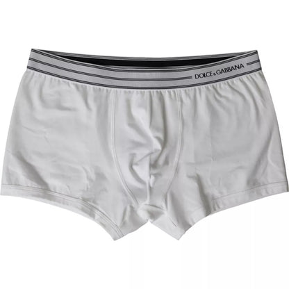 White Cotton Blend Regular Boxer Shorts Underwear