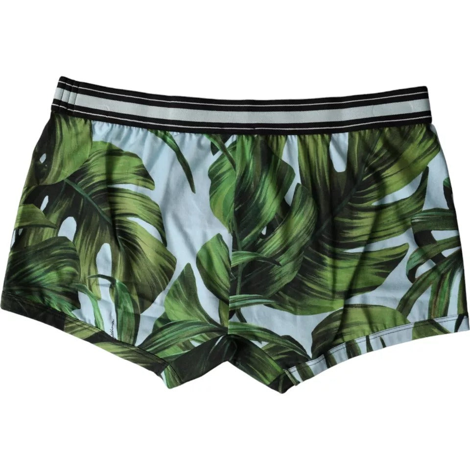 Multicolor Leaf Print Regular Boxer Underwear