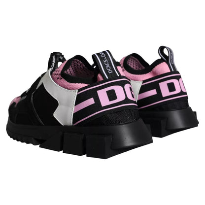 Black Pink Mesh Sorrento Trekking Sneakers Shoes