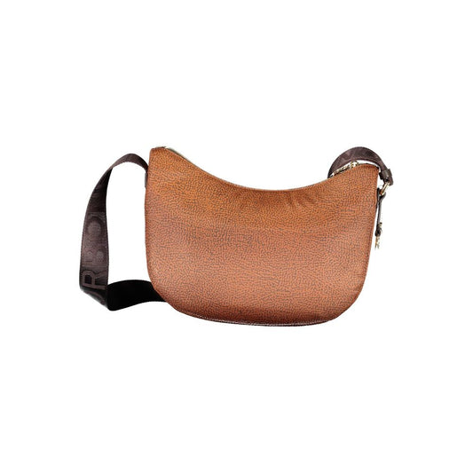 Brown Polyester Handbag