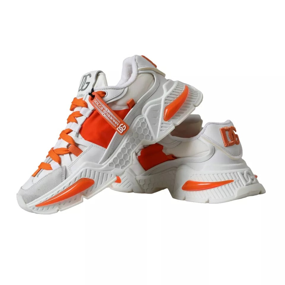 White Orange Airmaster Low Top Sneakers Shoes