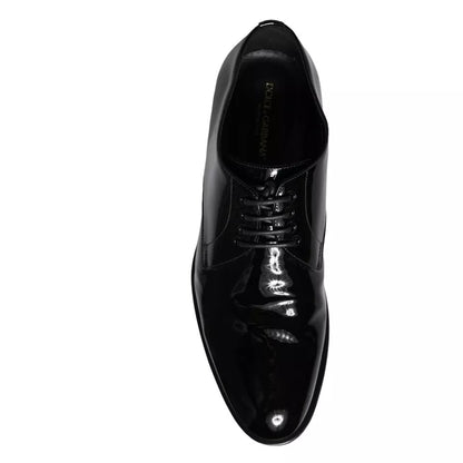 Black Calfskin Leather Derby Men Dress Shoes