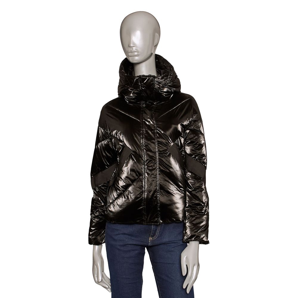 Black Polyester Women Jacket