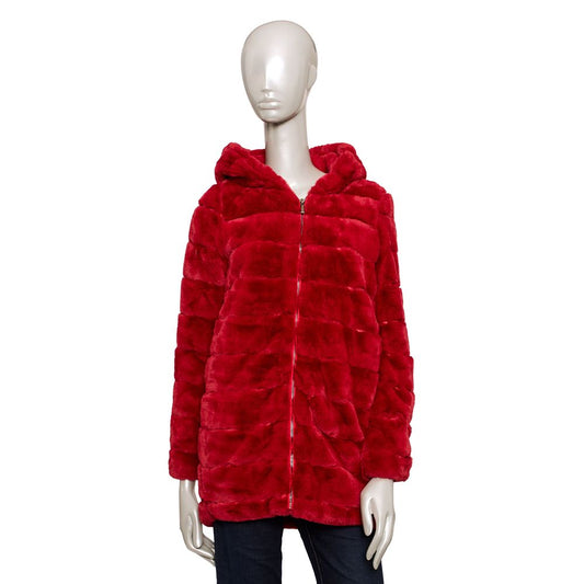 Red Polyester Jackets & Coat