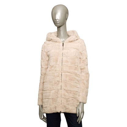 Beige Polyester Jackets & Coat