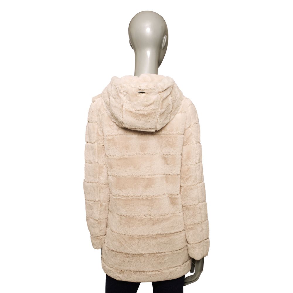 Beige Polyester Jackets & Coat