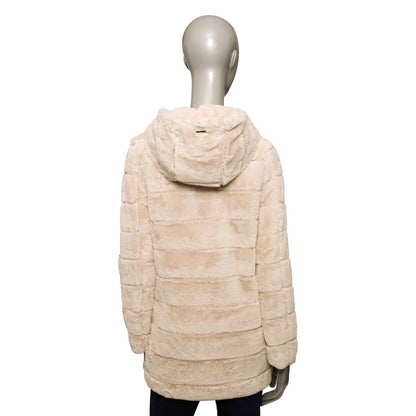 Beige Polyester Jackets & Coat