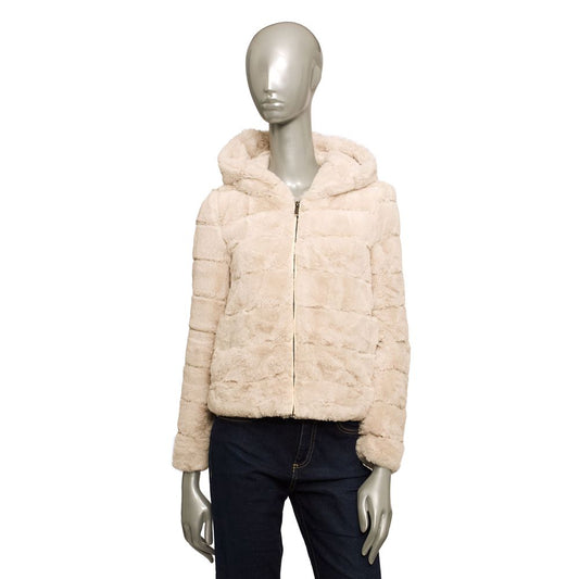 Beige Polyester Jackets & Coat