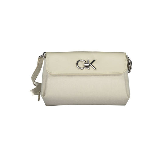 Beige Polyester Handbag