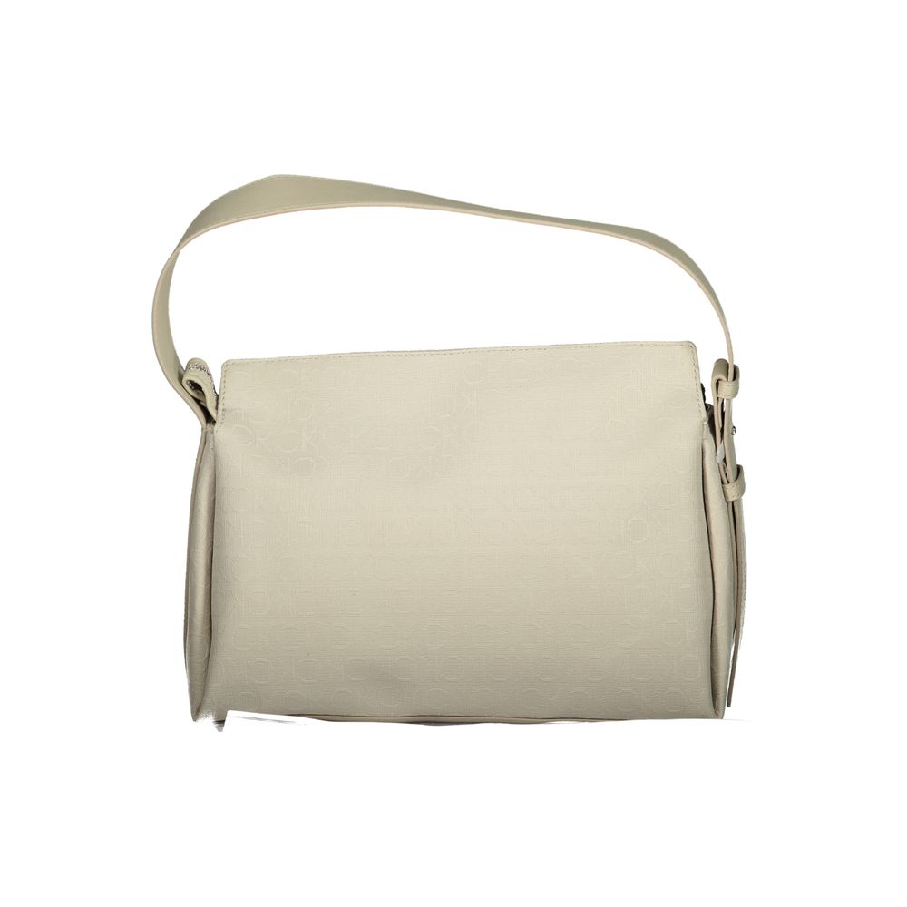 Beige Polyester Handbag