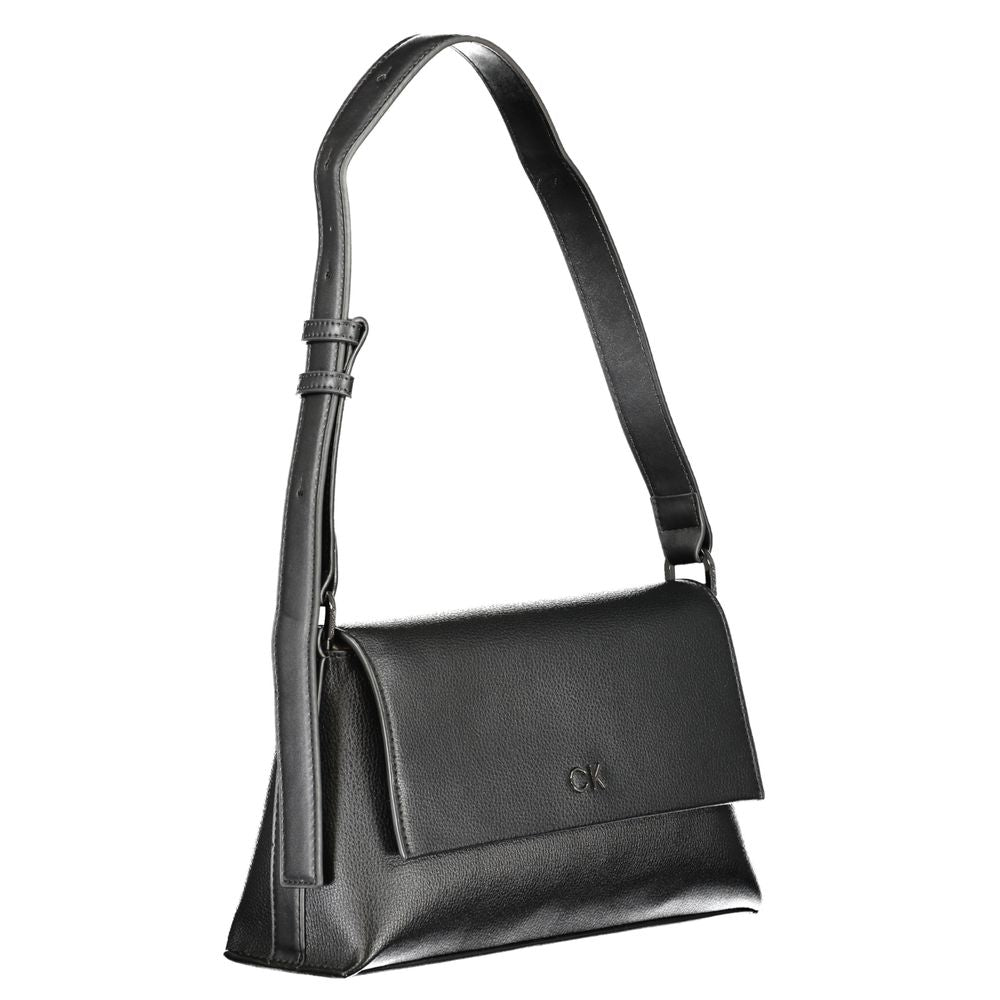 Black Polyester Handbag