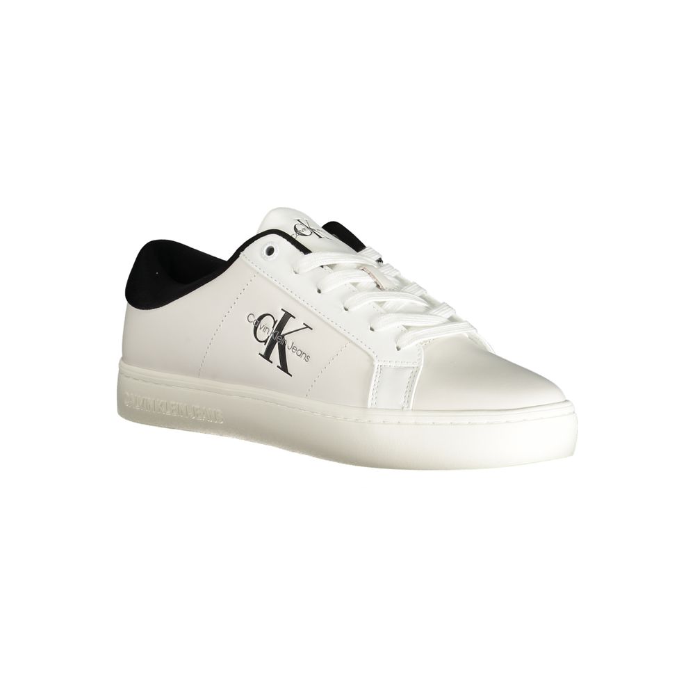 White Polyester Sneaker