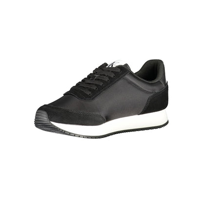 Black Polyester Sneaker