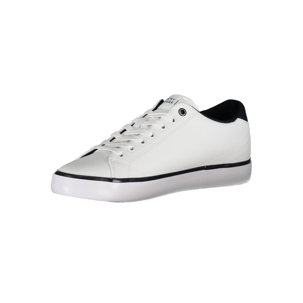 White Polyester Sneaker